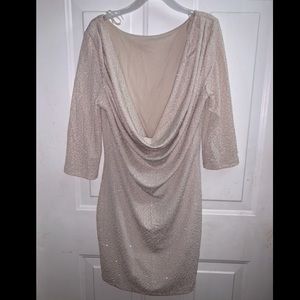 Beige dress with sparkles